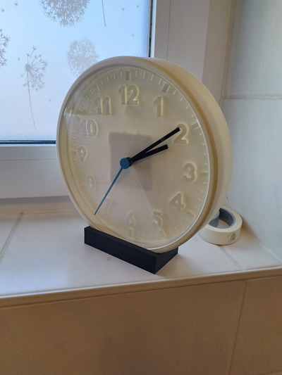 orologio in piedi by metairico domestico ufficio ikea 20cm semplice supporti minimalista 3d print model - Mito3D