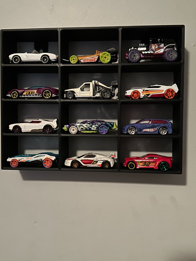 hot wheels wall mount display by lily flynn household decor wallmount funtional play shelf storage lilyflynnco toy car miniature organization kidfriendly child 3d print model - Mito3D