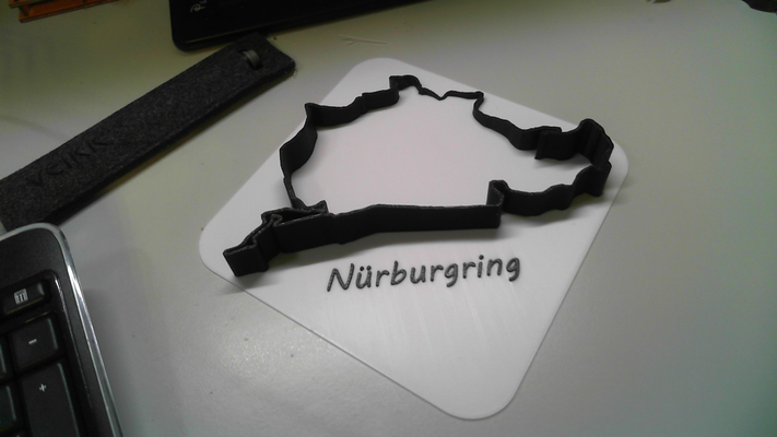 rburgring boucle nord gpx piste by michele mm3d art panneaux logos nürburgring piste course formule 1 mur 3dart voiture circuit 3d print model - Mito3D