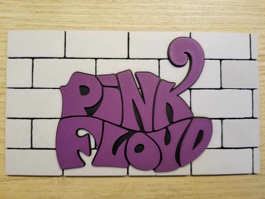 3d retro rosa floyd logo by brentglover1970 kunst zeichen logos mauer 3d print model - Mito3D