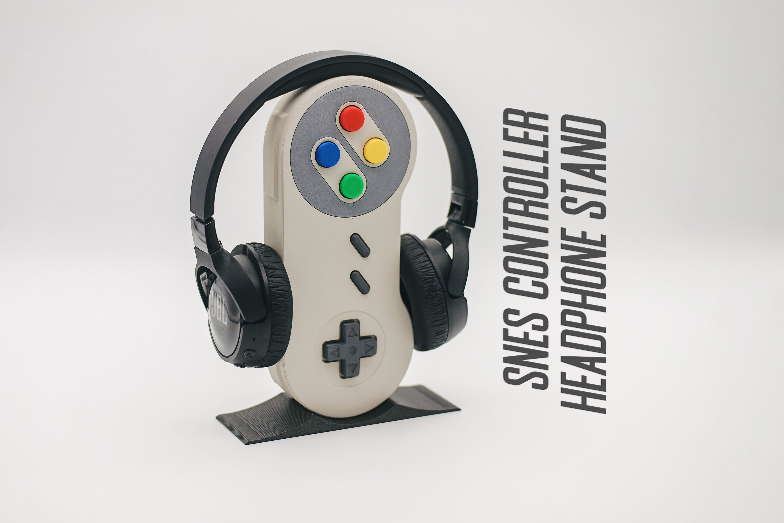 snes controlador auricular estante soporte retro juego azar decoración by nulos kal casa oficina nintendo auriculares pc 3D print model - Mito3D