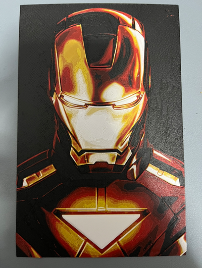 iron man hueforge by 2emme3dlab art 2d marvel ironman avengers batman superman hero comic anime manga super superhero 3d print model - Mito3D