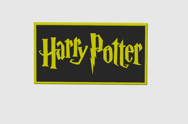 harry potter- logo by pecacz art signs & logos potter harrpotter 3d print model - Mito3D