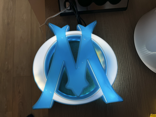 lampe om olympique de marseille led licht box leuchtend by guillaume76620 kunst modelle lumiere 3d print model - Mito3D