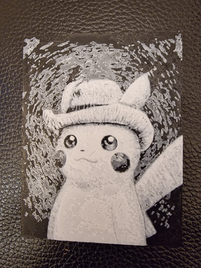 pikachu forge chapeaux by 3dcreativecustom art modèles pokemom pokémon 2d capture rétro jeu mur 3d print model - Mito3D