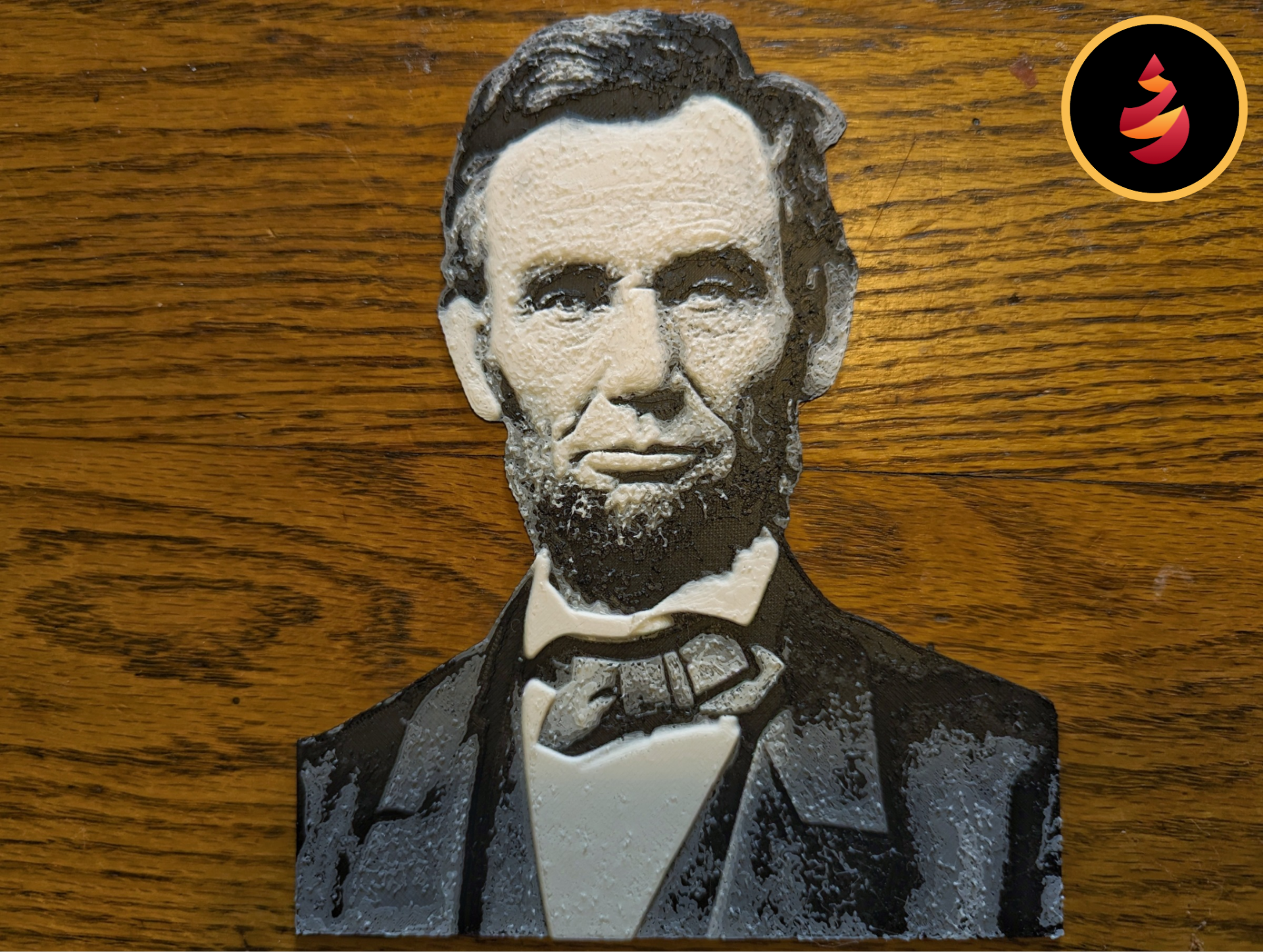 lincoln - hueforge by jamestheprinter art sculptures painting paint civilwar abraham usa unitedstates 3D print model - Mito3D