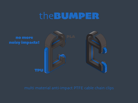 tampon malzeme anti impact kablo zincir klipler by marco tiburtini 3d yazıcı aksesuarlar zinciri tpu malzemeli şok emici klips gürültü ses indirgeme 3d print model - Mito3D