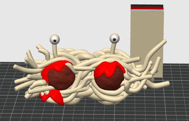 uçan spagetti canavar fsm by zoidbergerer sanat heykeller ramen şehriyeli ek 3d print model - Mito3D