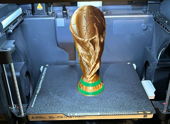 fifa world cup trophy - single piece supportless sizes by nyx nk art sculptures worldcup gold silk 3d print model - Mito3D