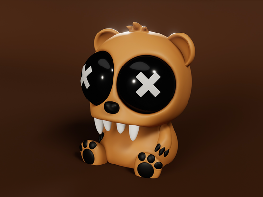 zombie bear by 3dmdesign art sculptures teddy teddybear cute undead cartoon playful fangs spooky toy quirky character collectible figurine sculpt sculpture 3d print model - Mito3D