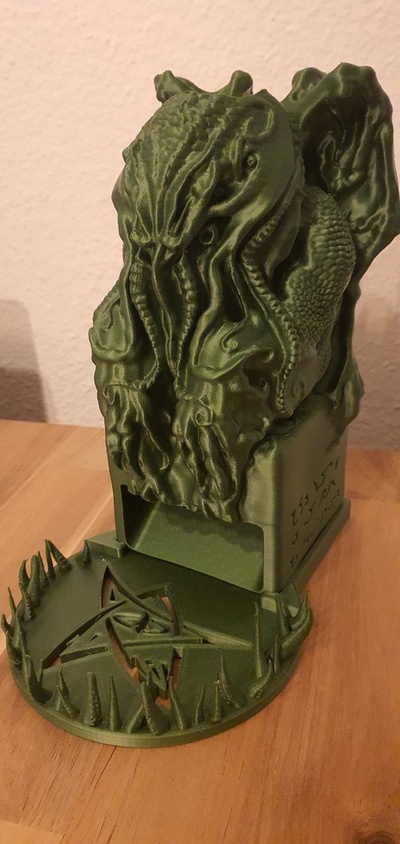 tentacolo dado vassoio cthulhu torre by 3dmakeryde giocattoli giochi cthulhuidol dicetower dicetray altroveign tentacoli 3d print model - Mito3D