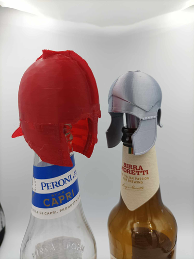 helmet on glass 1 by factorium of ts art models ancient beer wine roman greek funny 3d print model - Mito3D