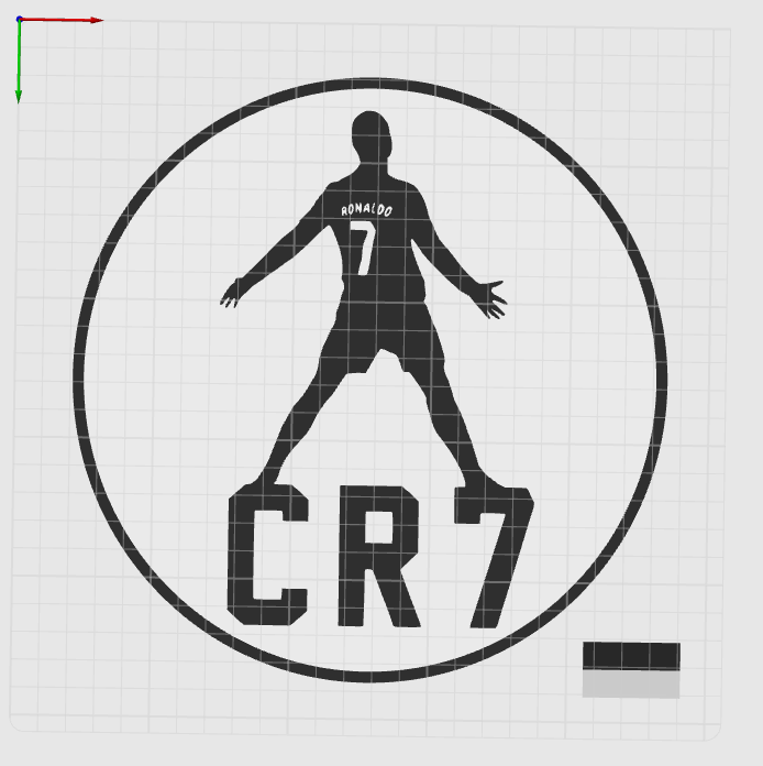 cristiano ronaldo cr7 led ışık kutu by personal3d sanat işaretler logolar ronaldo alp lamba logo luminaria 3D print model - Mito3D