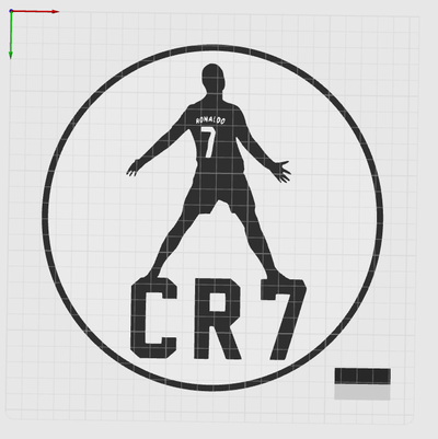 cristiano ronaldo cr7 led ışık kutu by personal3d sanat işaretler logolar ronaldo alp lamba logo luminaria 3d print model - Mito3D