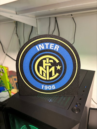 inter milan logo led lampe boîte by davide saint maure art 2d 3d print model - Mito3D