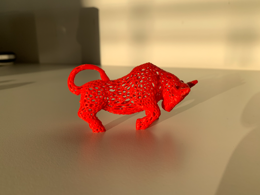 toro voronoi remixato by xeras domestico arredamento animale 3d print model - Mito3D