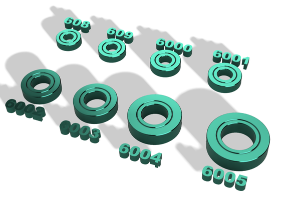 print in place bearing metric by smichaud tools tool 608 6000 3d print model - Mito3D