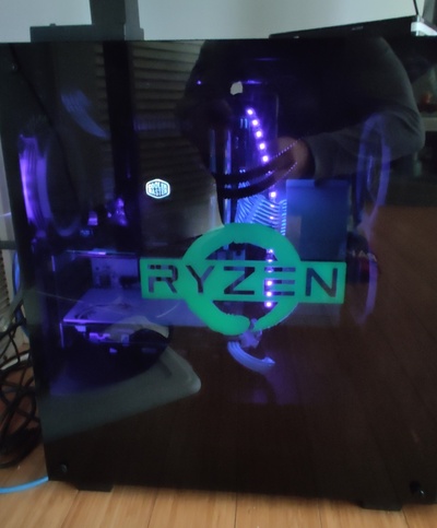 ryzen logo remixé by davidz453 ménage décor amd amdryzen 3d print model - Mito3D