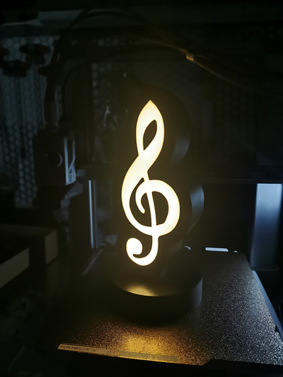 clave caixa luz by impressoras casa decoração música notas som clássico conduziu 3d print model - Mito3D