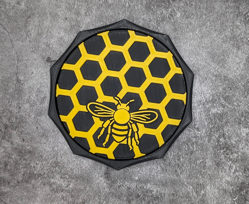 honeycomb bee coaster by angry-p1p household decor decoration drinking 3d print model - Mito3D