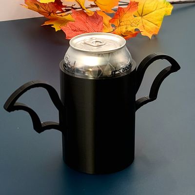 simple bat coozie by makers mashup household festivities table tableware drinkware koozie halloween fun party partydecor decor decorative decoration decorations halloweendecor halloweendecoration can canholder 3d print model - Mito3D