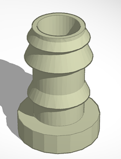 irrigación tubo 16mm enchufe by seguro 3d impresora accesorios irradiación conector gorra 3d print model - Mito3D