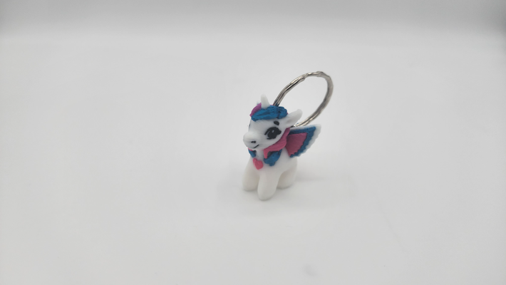 mignonne licorne porte clés by philippe art modèles ams mini 3d print model - Mito3D