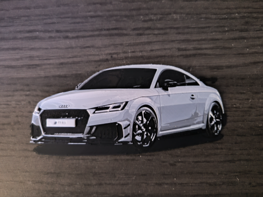 audi ttrs hutschmiede by abonnieren kunst 2d fahrzeuge wagen 3d print model - Mito3D