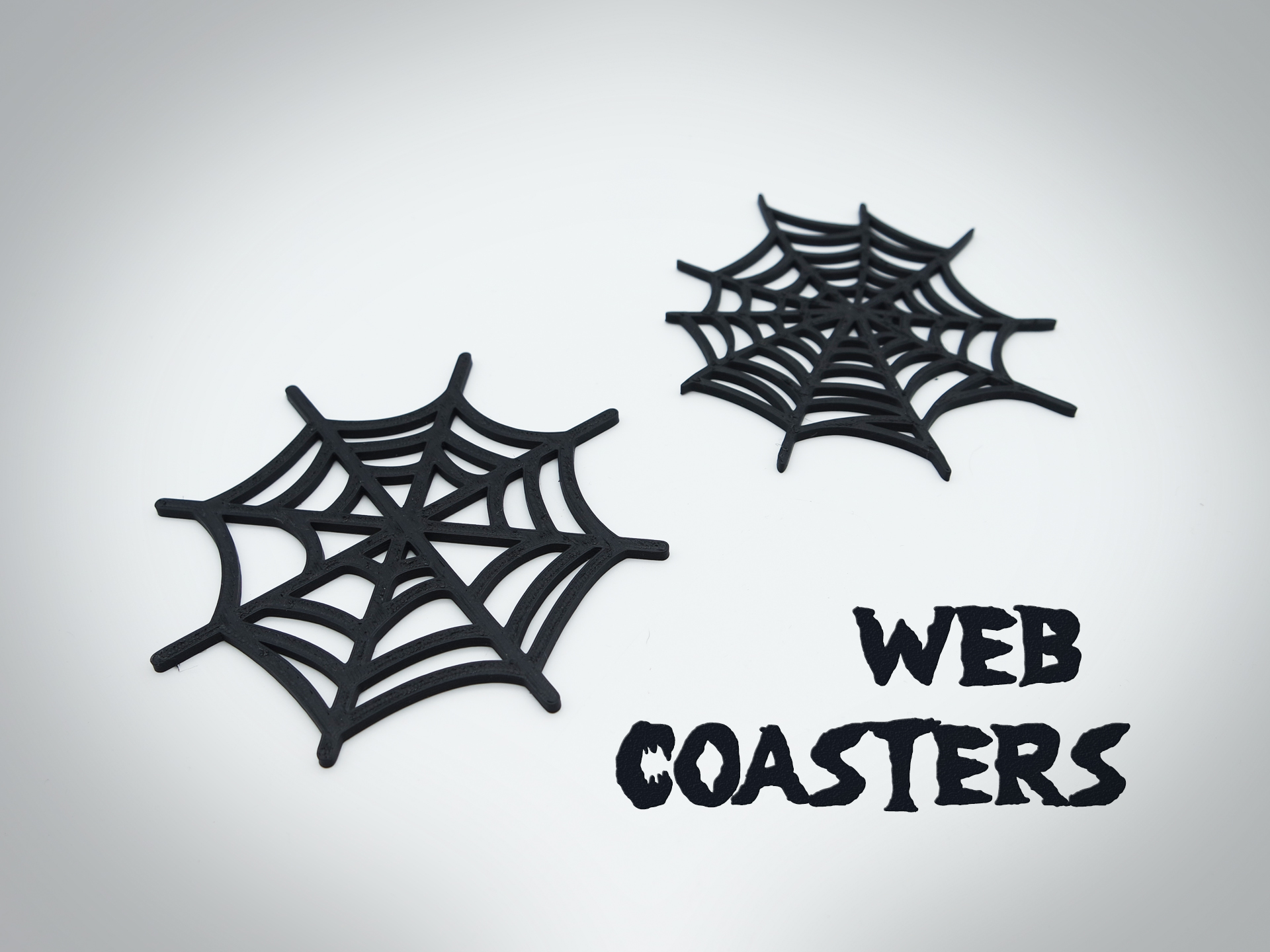 halloween spider web coasters by nils kal household festivities prusa kitchen beer desk desktop scary drink coaster mk3s 3D print model - Mito3D