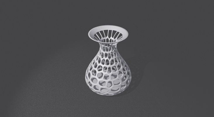 vaso fleurs by wollywar génératif 3d modèle my vase impression x1c accessori vite améliorer bambulab tester contenitore 3d print model - Mito3D