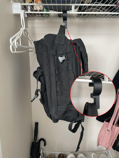 back pack hanger by triple b 3d tools organizers storage closet organizer 3d print model - Mito3D