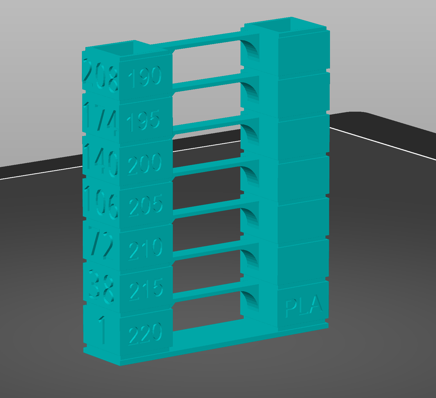 pla temp kule katman yükseklik yeniden karıştırılmış by sean0926 3d yazıcı ölçek modeller 3D print model - Mito3D