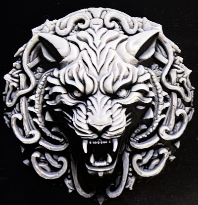 panther by donmatis art signs & logos hueforge filament painting 3d print model - Mito3D