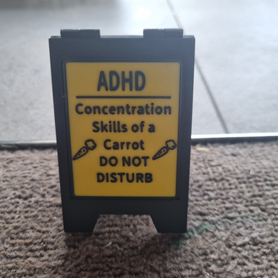 atenção placa adhd by jacqui park2019 generativo 3d modelo my 3d print model - Mito3D