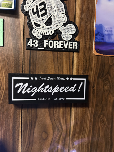 nightspeed slap lightbox by tropicgtiturbo art signs & logos drift drifter driftingh drifting touge nissan toyota supra skyline silvia s13 s14 s15 jdm jdmcars jdmcarculture race racing racecar 3d print model - Mito3D