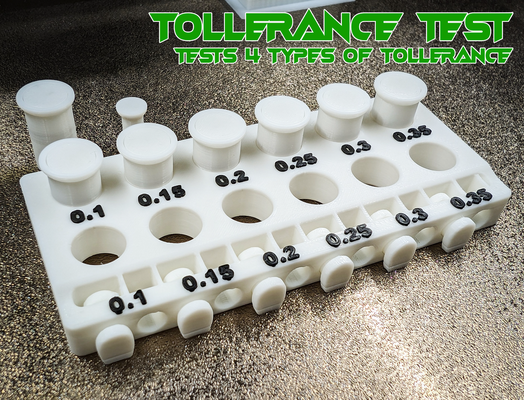 multi type tolérance tester by byteslinger 3d imprimante accessoires référence testeur test vérifier 3d print model - Mito3D