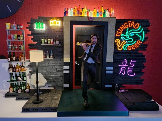 john wick diamond select brick el wire fake neon wall add-on by smashd props & cosplays addon diamondselect diamondselecttoys electronics elwire fakeneon johnwick 3d print model - Mito3D