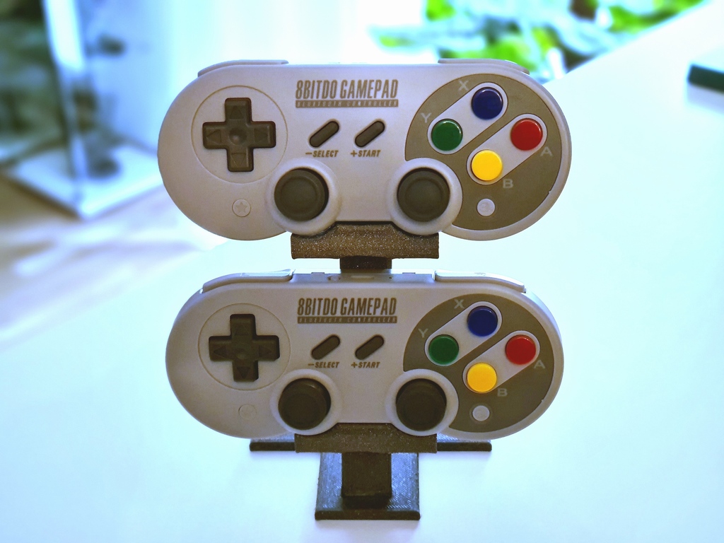 8bitdo sf30 pro double supporter titulaire soutien remixé by brisé outils gadgets 8bitdosf30 8bitdosf30pro 8bitdosn30 8bitdosn30pro présentoir 3D print model - Mito3D