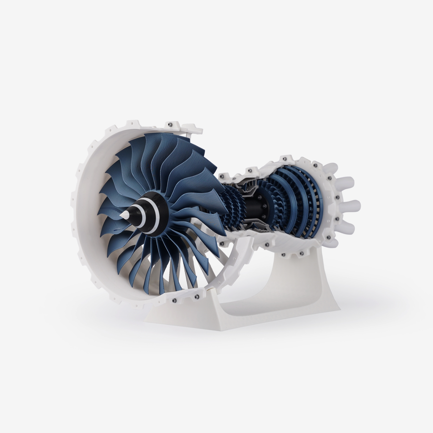 3d printable jet engine by catiav5ftw education engineering turbofan turbine airplane mystery box hardware kit creator program model components 006 3D print model - Mito3D