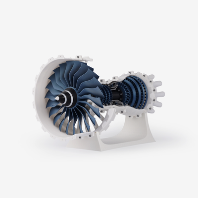 3d imprimable jet moteur by catiav5ftw éducation ingénierie turboréacteur turbine avion mystère boîte matériel trousse créateur programme modèle composants 006 3d print model - Mito3D