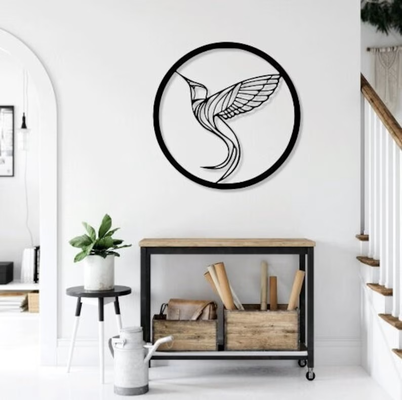 wall art - colibri by reuter corp 2d deco humming bird hummingbird 3d print model - Mito3D