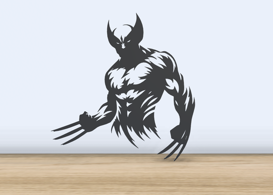 ghiottone v1 2d art generato by jf 699 arte xmen x men meraviglia arti mcu piscina morta ar t 2024 silhouette parete silhouetteart comico libro carattere libri 3d print model - Mito3D