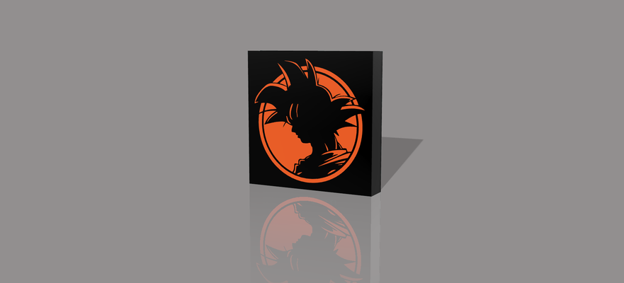 goku lightbox by realize3dshop art 2d 3d print model - Mito3D