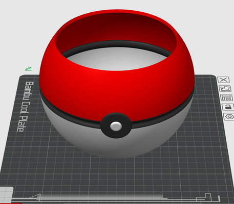 pokeball planter plant pot by user 1068934888 toys & games pokemon gamer video 3d print model - Mito3D