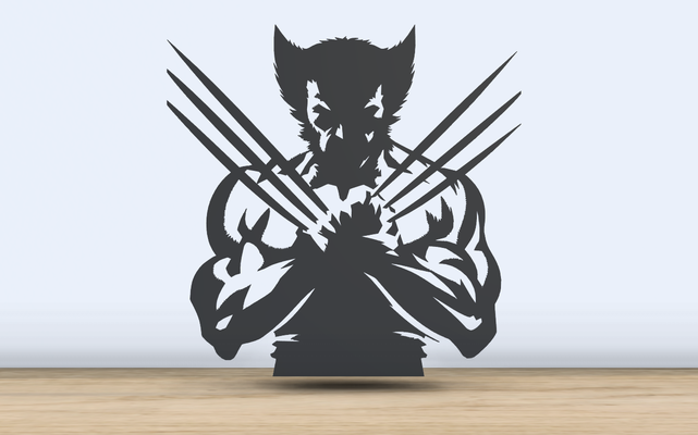 ghiottone v2 2d art generato by jf 699 arte xmen x men meraviglia arti mcu piscina morta 2024 anime silhouette parete silhouetteart comico libro carattere libri 3d print model - Mito3D