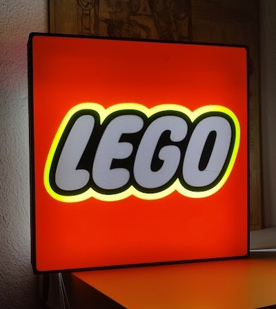 lego logo caja ligera by kf diseños casa decoración ligero 3d print model - Mito3D