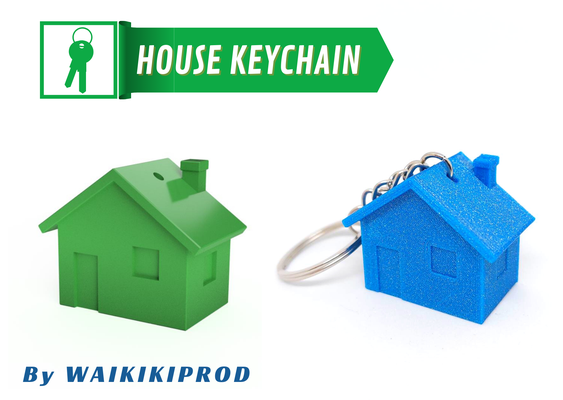 maison porte clés by waikikiprod outils gadgets clé 3dkeychain 3dkeychains personnalisé casa clefs portecle 3d print model - Mito3D
