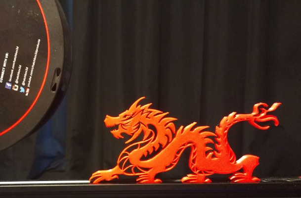 dragon 2d art by jhos sources lunaire chine 3d print model - Mito3D