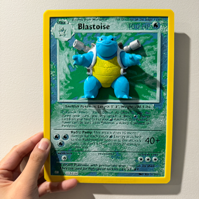 sovradimensionato blastoise pokemon carta fucina cappelli ibrido stampa remixato by zucchero cianidrico arte modelli in posto arredamento parete 3d print model - Mito3D