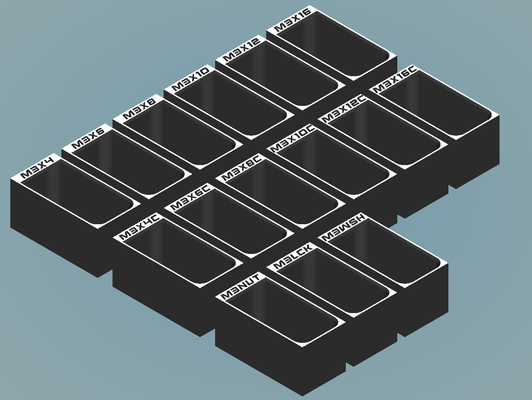 baba organizatör eklemek m3 vidalar 2x1 yeniden karıştırılmış by gevrek araçlar organizatörler bebek düzenleyici vidalamak vida kutusu 3d print model - Mito3D